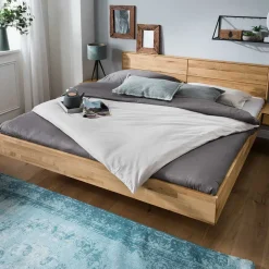 Wohnen Wildeiche Holzbett in Schwebeoptik - Sesimbra