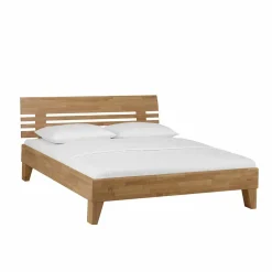 Wohnen Wildeiche Holzbett Verinaros in Honigfarben geölt