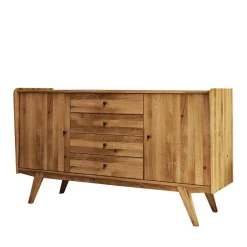 Wohnen Wildeiche Holz-Sideboard 160 cm breit - Hardus
