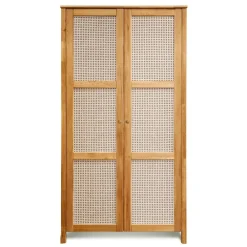 Wohnen Wildeiche Kleiderschrank mit Wiener Geflecht - Ambrosso