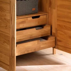 Wohnen Wildeiche Kleiderschrank mit Ausstattung - Memba I