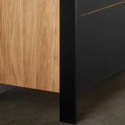 Wohnen Wildeiche Kombi-Kommode mit LED Beleuchtung - Viligrana