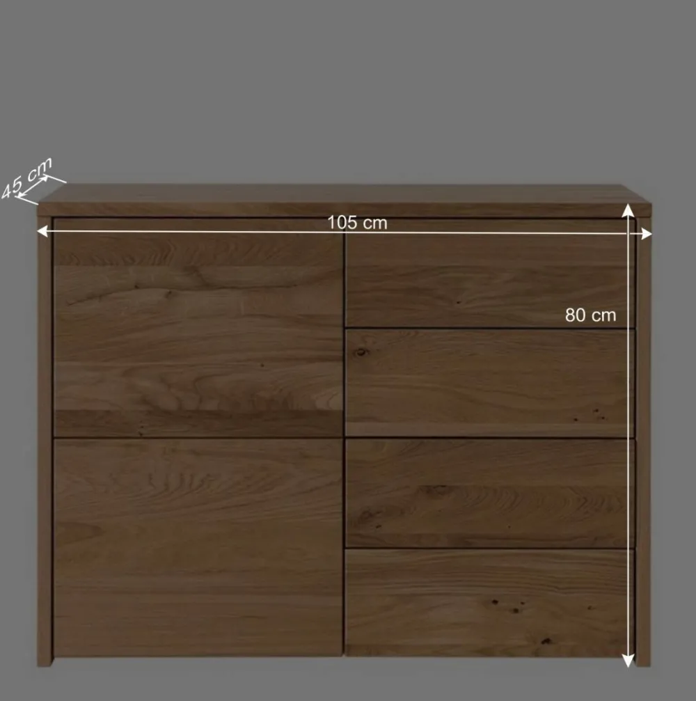 Wohnen Flurkommoden|Küchenschränke*Wildeiche Kommode in 105 cm Breite - Vactivus