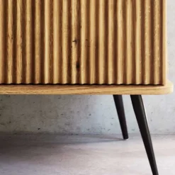 Wohnen Tv & Hifi-Möbel|Tv & Hifi-Möbel*Wildeiche Lowboard mit Metall - Casarius