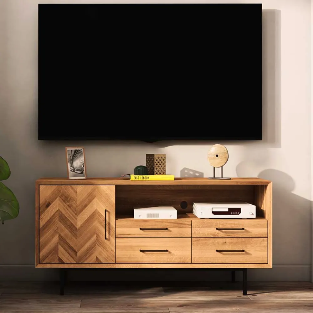 Wohnen Wildeiche Lowboard modern-elegant - Kerfa