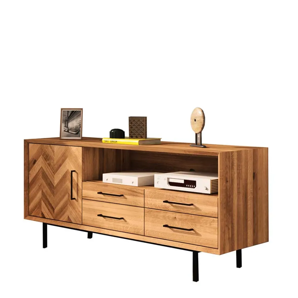 Wohnen Wildeiche Lowboard modern-elegant - Kerfa