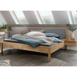 Wohnen Wildeiche Massivholzbett modern - Martinez