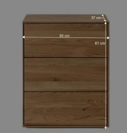 Wohnen Nachttische*Wildeiche Nachtkommode 61 cm hoch - Nuessa