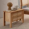 Wohnen Rattanmöbel|Nachttische*Wildeiche Nachtkommode mit Wiener Geflecht - Ambrosso