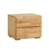 Wohnen Nachttische*Wildeiche Nachtschrank Spika mit zwei Schubladen