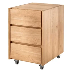 Wohnen Rollcontainer*Wildeiche Rollcontainer aus Massivholz - Melanie