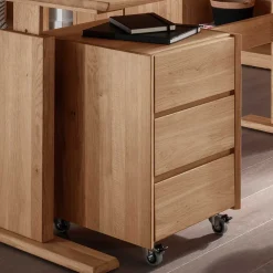 Wohnen Rollcontainer*Wildeiche Rollcontainer aus Massivholz - Melanie