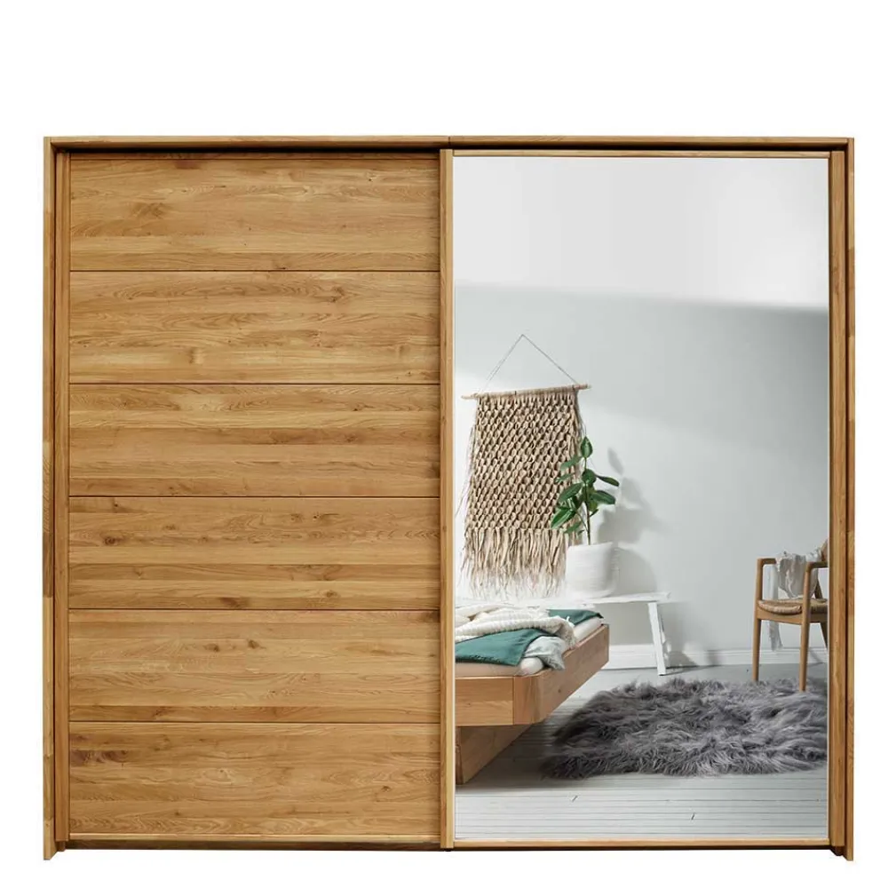 Wohnen Wildeiche Schlafzimmereinrichtung Set - Zennian (vierteilig)