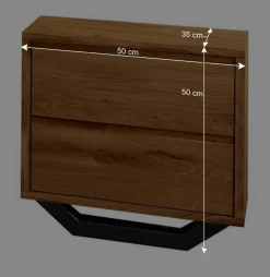 Wohnen Schlafzimmer Komplett*Wildeiche Schlafzimmermöbel Set - Cancun (dreiteilig)