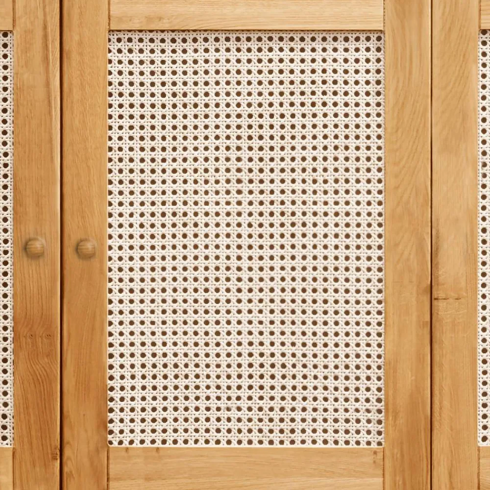 Wohnen Rattanmöbel*Wildeiche Schlafzimmerschrank mit Wiener Geflecht - Ambrosso