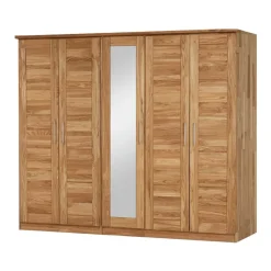 Wohnen Wildeiche Schlafzimmerschrank Cranos mit Spiegel