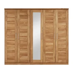 Wohnen Wildeiche Schlafzimmerschrank Cranos mit Spiegel