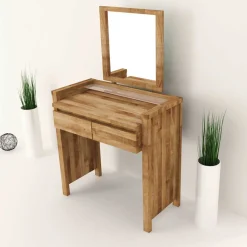 Wohnen Wildeiche Schminktisch Nadalia massiv geölt