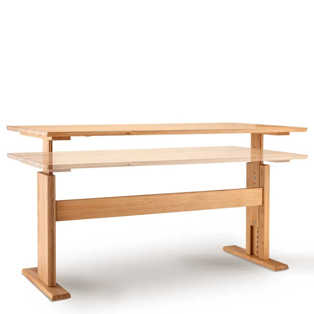 Wohnen Bürotische*Wildeiche Schreibtisch höhenverstellbar - Melanie