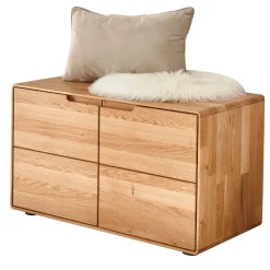 Wohnen Wildeiche Schuhbank mit Doppeltür - Darcona