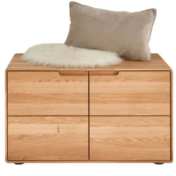 Wohnen Wildeiche Schuhbank mit Doppeltür - Darcona