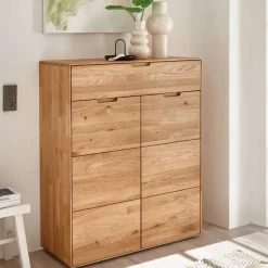 Wohnen Wildeiche Schuhschrank mit einer Schublade - Darcona