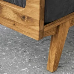 Wohnen Wildeiche Sessel mit Stoffpolsterung - Hardus