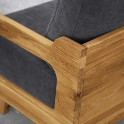 Wohnen Wildeiche Sessel mit Stoffpolsterung - Hardus