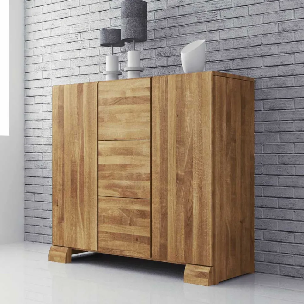 Wohnen Wildeiche Sideboard Vaskov massiv geölt