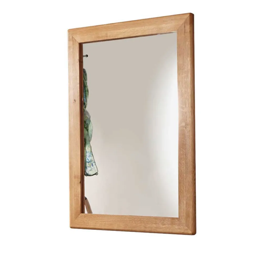 Wohnen Glasmöbel|Diele Komplett*Wildeiche Standgarderobe & Spiegel - Uvinessa (dreiteilig)