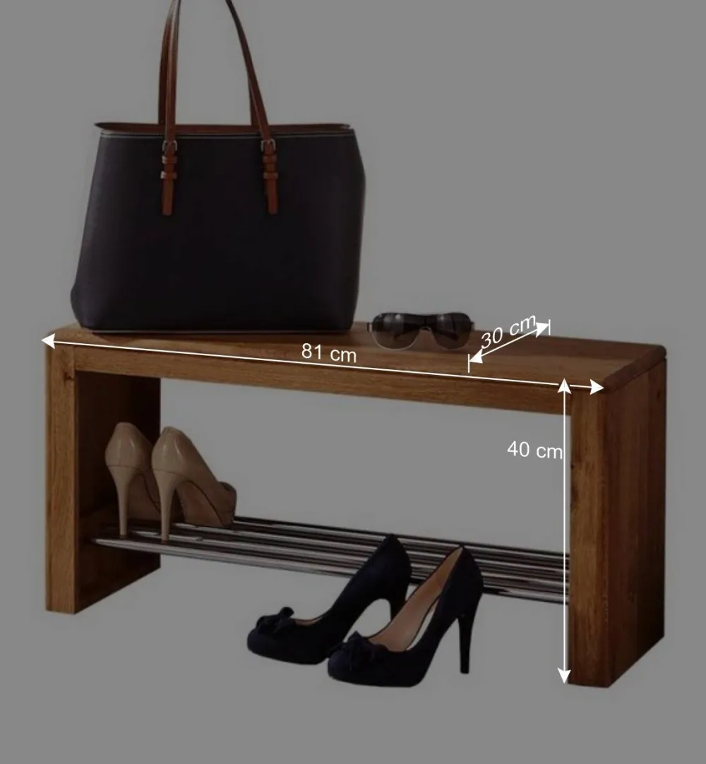 Wohnen Glasmöbel|Diele Komplett*Wildeiche Standgarderobe & Spiegel - Uvinessa (dreiteilig)