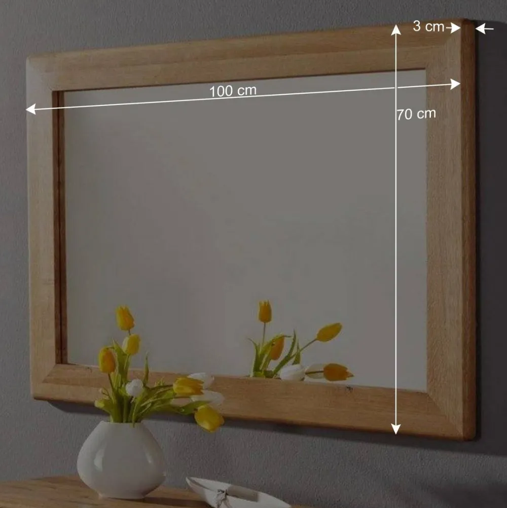 Wohnen Glasmöbel|Diele Komplett*Wildeiche Standgarderobe & Spiegel - Uvinessa (dreiteilig)