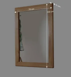 Wohnen Glasmöbel|Diele Komplett*Wildeiche Standgarderobe & Spiegel - Uvinessa (dreiteilig)