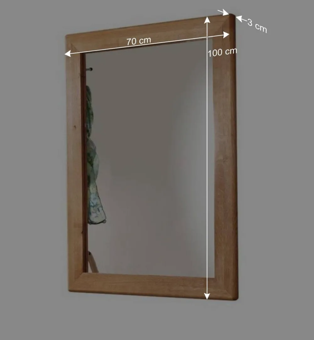 Wohnen Glasmöbel|Diele Komplett*Wildeiche Standgarderobe & Spiegel - Uvinessa (dreiteilig)