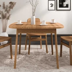 Wohnen Wildeiche Tisch - 90 cm tief - Laida