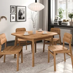 Wohnen Wildeiche Tisch - 90 cm tief - Laida