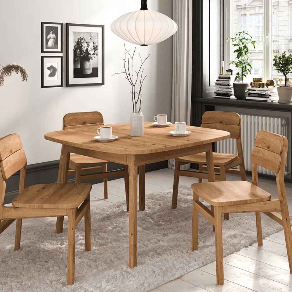 Wohnen Wildeiche Tisch - 90 cm tief - Laida