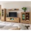 Wohnen Wildeiche TV Anbauwand teilmassiv - Sophia (vierteilig)