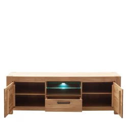 Wohnen Wildeiche TV Anbauwand teilmassiv - Sophia (vierteilig)