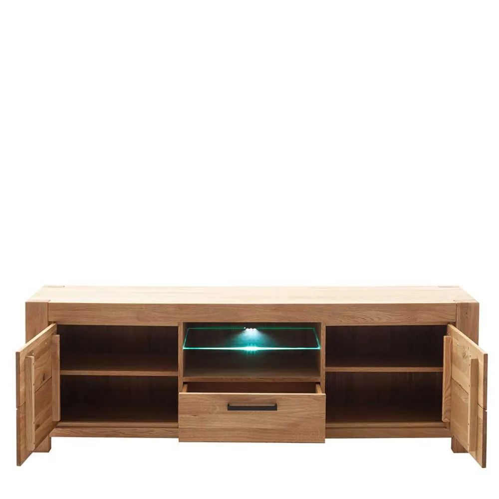 Wohnen Wildeiche TV Anbauwand teilmassiv - Sophia (vierteilig)