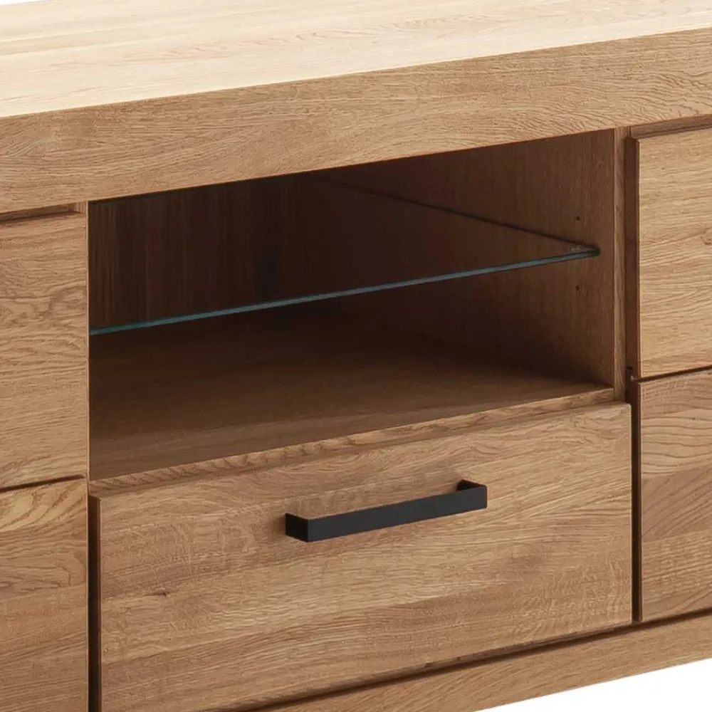 Wohnen Wildeiche TV Anbauwand teilmassiv - Sophia (vierteilig)