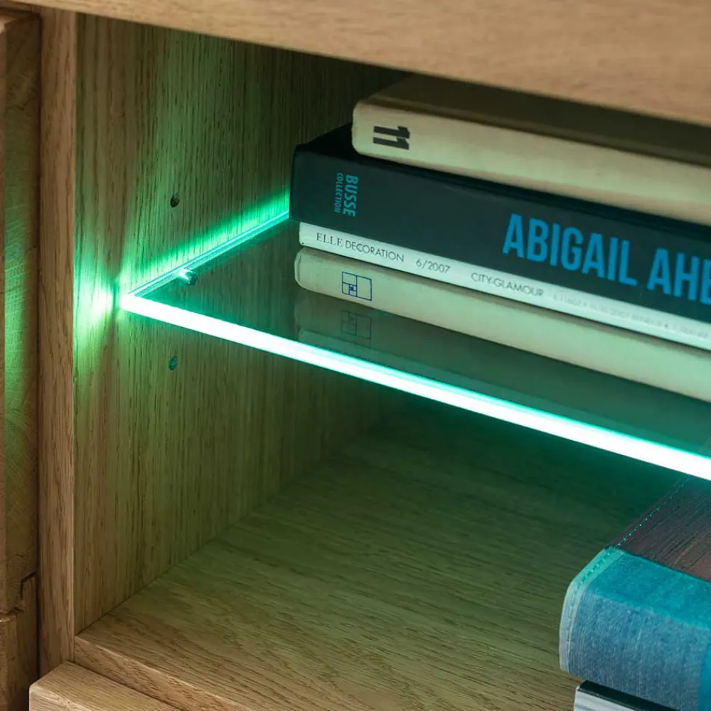 Wohnen Wildeiche TV Anbauwand teilmassiv - Sophia (vierteilig)