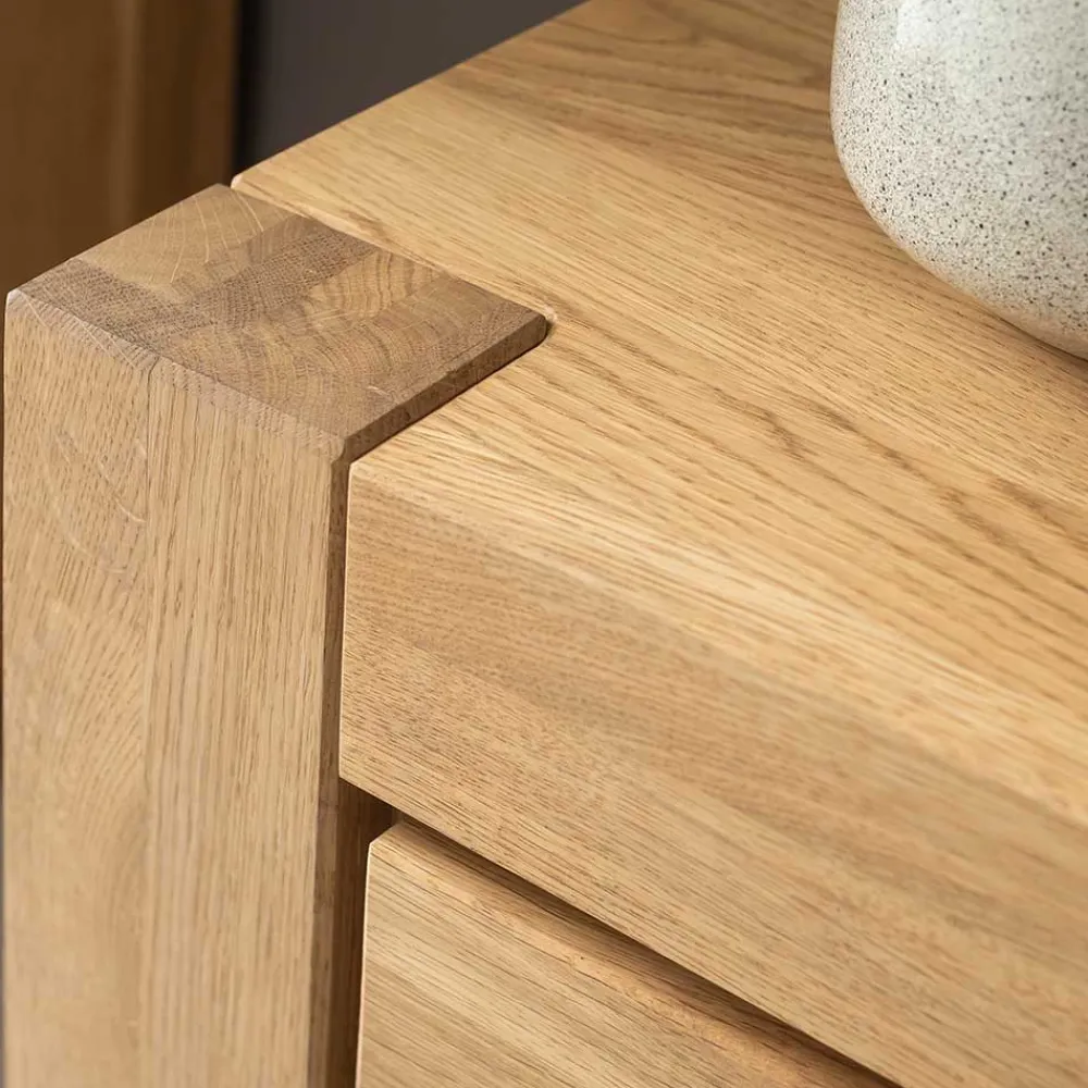 Wohnen Wildeiche TV Anbauwand teilmassiv - Sophia (vierteilig)