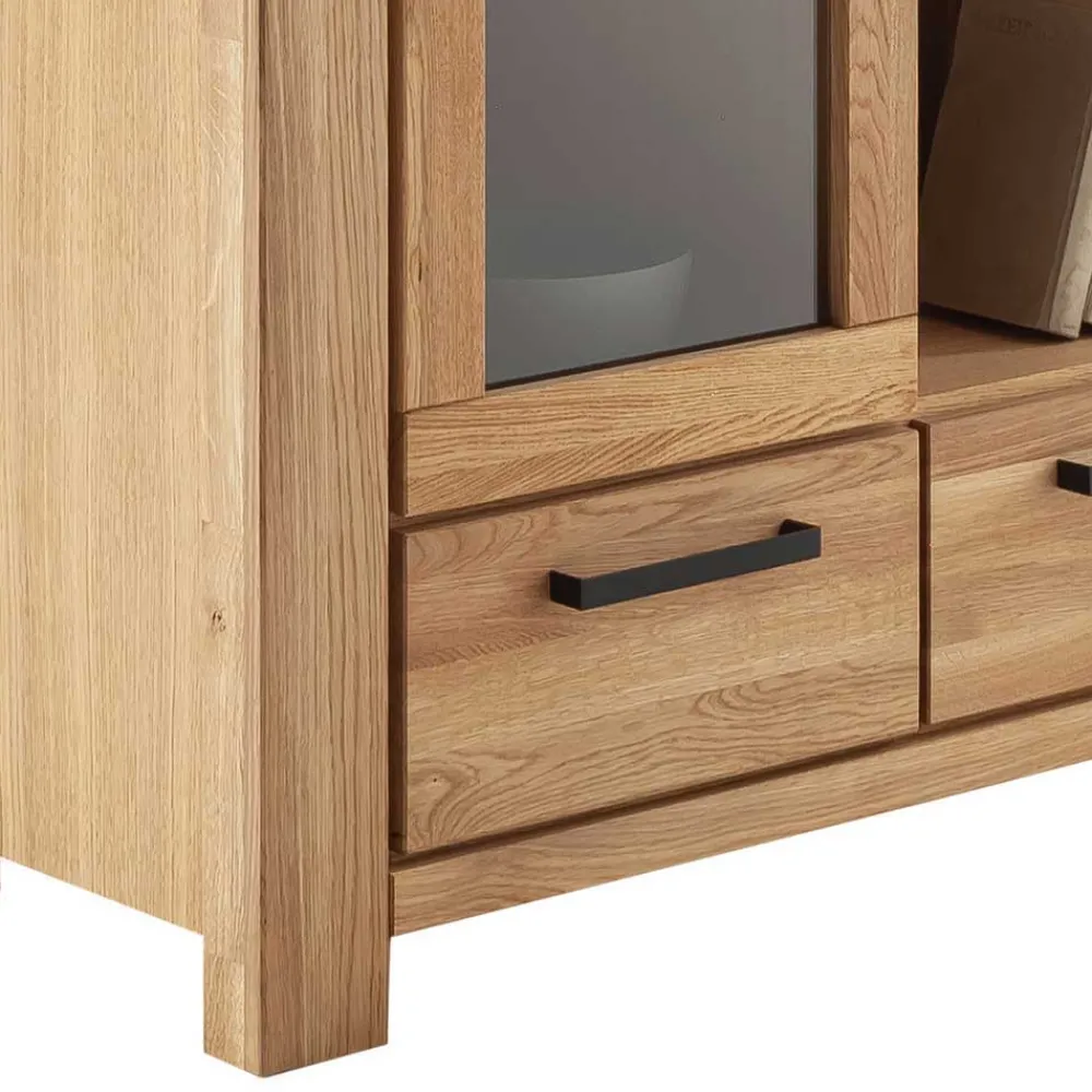 Wohnen Wildeiche TV Anbauwand teilmassiv - Sophia (vierteilig)