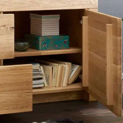 Wohnen Sideboards & Kommoden|Sideboards & Kommoden*Wildeiche TV Lowboard aus geöltem Massivholz - Loitons