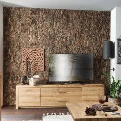 Wohnen Sideboards & Kommoden|Sideboards & Kommoden*Wildeiche TV Lowboard aus geöltem Massivholz - Loitons