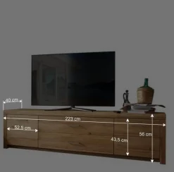 Wohnen Sideboards & Kommoden|Sideboards & Kommoden*Wildeiche TV Lowboard aus geöltem Massivholz - Loitons