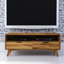 Wohnen Sideboards & Kommoden|Sideboards & Kommoden*Wildeiche TV Unterschrank mit 2 Schubladen - Eavy III