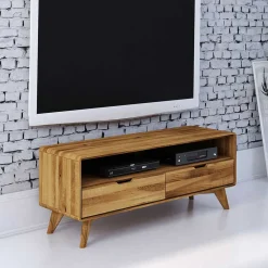 Wohnen Sideboards & Kommoden|Sideboards & Kommoden*Wildeiche TV Unterschrank mit 2 Schubladen - Eavy III