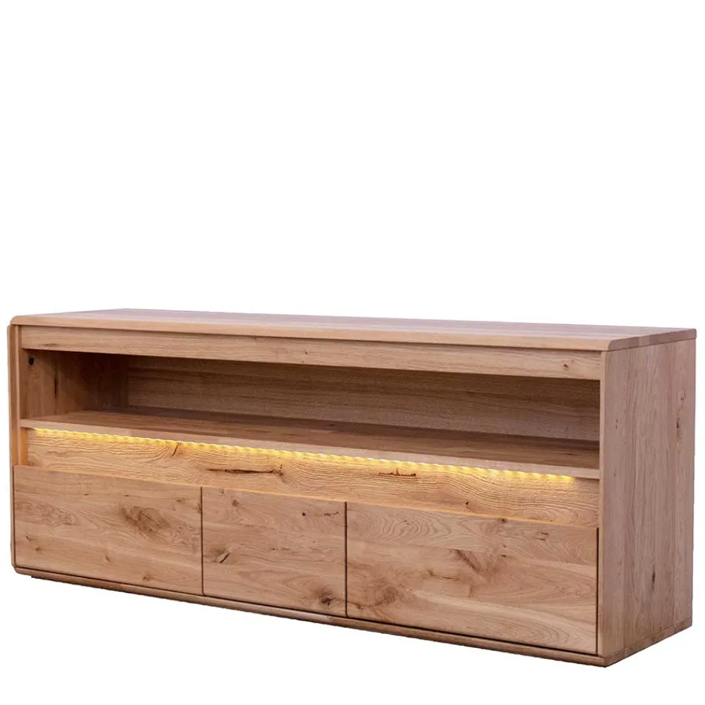 Wohnen Wildeiche Unterschrank für TV mit Beleuchtung - Acmida